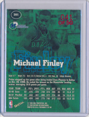 SkyBox 1997-1998 Premium Star Rubies #201 Michael Finley 41/50