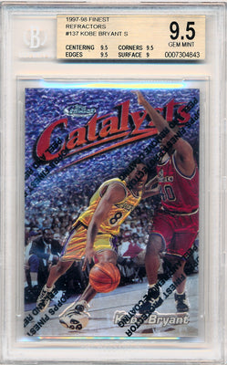 Topps 1997-1998 Finest Refractors  #137 Kobe Bryant 240/1090 / BGS Grade 9.5