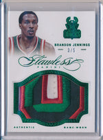 Panini 2012-2013 Flawless Emerald Jumbo Patches #33 Brandon Jennings 3/5