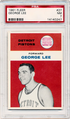 Fleer 1961 Detroit Pistons  #27 George Lee  / PSA Grade 7