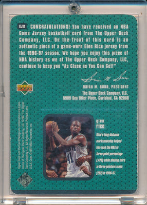 Upper Deck 1997-1998 NBA All Stars Game Jerseys #GJ11 Glen Rice