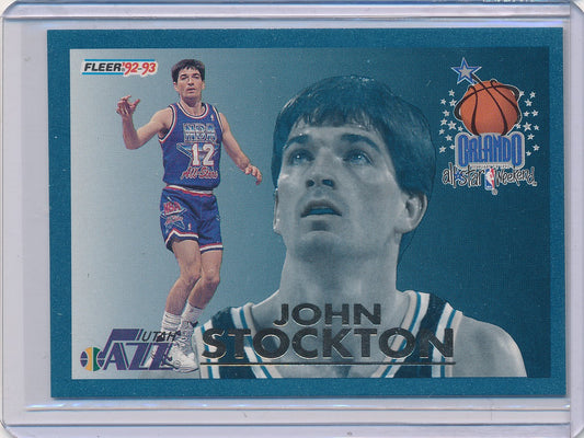 Fleer 1992-1993 Basketball All Star Weekend #22/24 John Stockton