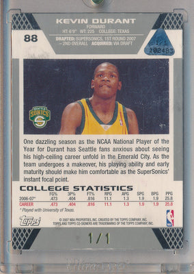 Upper Deck  2007-2008 UD Premier Premier Rookie #101 Kevin Durant 23/25