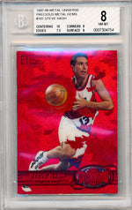 Skybox 1997-1998 Metal Universe Championship Precious Metal Gems Red #101 Steve Nash 63/100 / BGS Grade 8