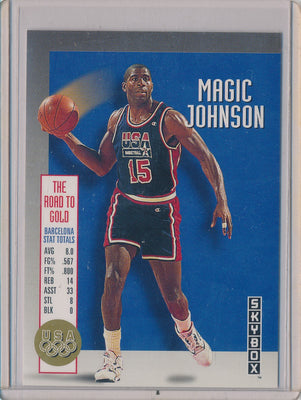 SkyBox 1992-1993 USA The Road To Gold #USA12 Magic Johnson