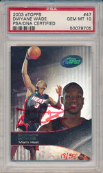 Topps 2003-2004 E-Topps Basketball #47 Dwyane Wade 18/30 / PSA Grade 10