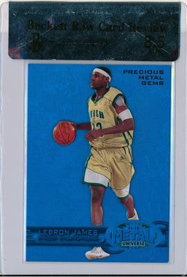 Upper Deck 2011-12 Fleer Retro Precious Metal Gems BLUE #PM-4 Lebron James 33/50 / BGS Grade 8.5