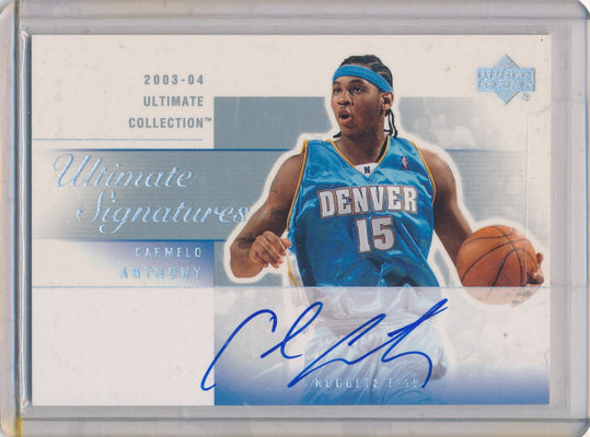 Upper Deck 2003-04 Ultimate Collection  Ultimate Signatures #CA-A Carmelo Anthony