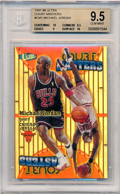 Fleer 1997-1998 Ultra Court Masters #CM1 Michael Jordan 1/20 / BGS Grade 9.5