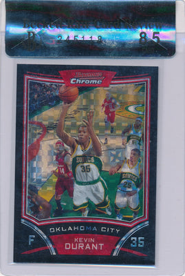 Topps  2008-2009 Bowman Chrome X-Fractor #69 Kevin Durant 76/299 / BGS Grade 8.5