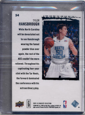 Upper Deck 2009-2010 Exquisite Collection Rookie Parallel #54 Tyler Hansbrough 43/50