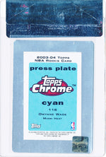 Topps 2003-2004 Chrome Press Plate Cyan #115 Dwyane Wade  / BGS Grade 8.5 / Auto Grade 10