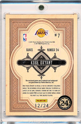 Panini 2011 Gold Standard Gold Mining #7 Kobe Bryant 12/24