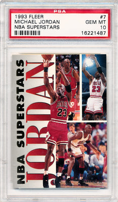 Fleer 1993-1994  NBA Superstar #7 Michael Jordan 7/20 / PSA Grade 10