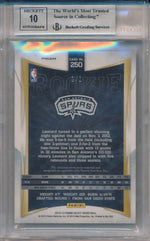 Panini 2012-2013 Select Prizms Black #250 Kawhi Leonard 1/1 / BGS Grade 9 / Auto Grade 10