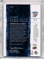 Upper Deck 2009-2010 Exquisite Collection Numbers #NPJG Jeff Green  14/22