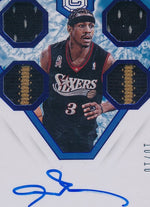 Panini 2018-2019 CornerStones Legendary CornerStone Patch Auto #LC-AIV Allen Iverson 10/10