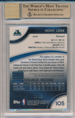 Topps 2007-08 Finest Draft Picks Autographs X-Fractors #105 Kevin Love 10/10 / BGS Grade 9.5 / Auto Grade 10