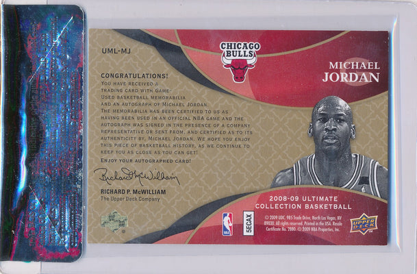 Upper Deck 2008-2009 Ultimate Collection Ultimate Legend Signature Materials #UML-MJ Michael Jordan 6/10 / Auto Grade 10