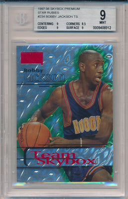 SkyBox 1997-1998 Premium Star Rubies #234 Bobby Jackson 14/50 / BGS Grade 9