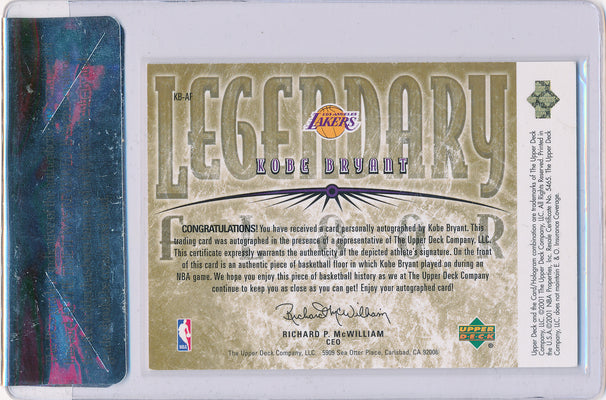 Upper Deck 2000-2001 Legends Legendary Floor #KBAF Kobe Bryant 95/100 / Auto Grade 10