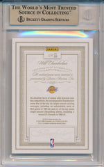 Panini 2012-2013 Flawless Gold Jumbo Patches #53 Wilt Chamberlain 4/5 / BGS Grade 9.5