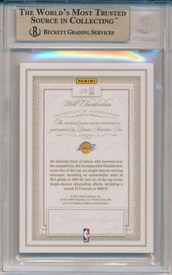 Panini 2012-2013 Flawless Gold Jumbo Patches #53 Wilt Chamberlain 4/5 / BGS Grade 9.5