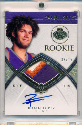 Upper Deck 2008-2009 Exquisite Collection Rookie Parallel #68 Robin Lopez 8/15