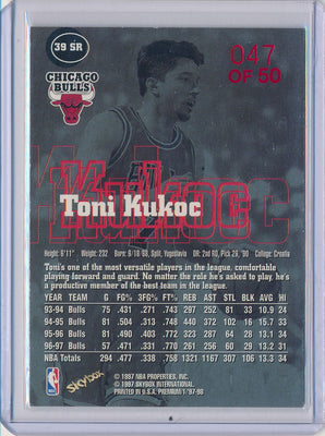 SkyBox 1997-1998 Premium Star Rubies #39SR Toni Kukoc 47/50