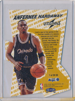 Fleer 1997-1998 Ultrabilities Superstar #7/20SS Anfrernee Hardaway