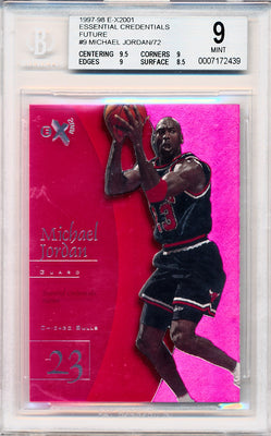 Skybox 1997-1998 E-X2001 Future Essential Credentials #9 Michael Jordan 49/72 / BGS Grade 9