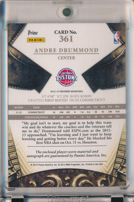 Panini 2012-2013 Crown Royale Rookie Silhouettes #361 Andre Drummond 14/25