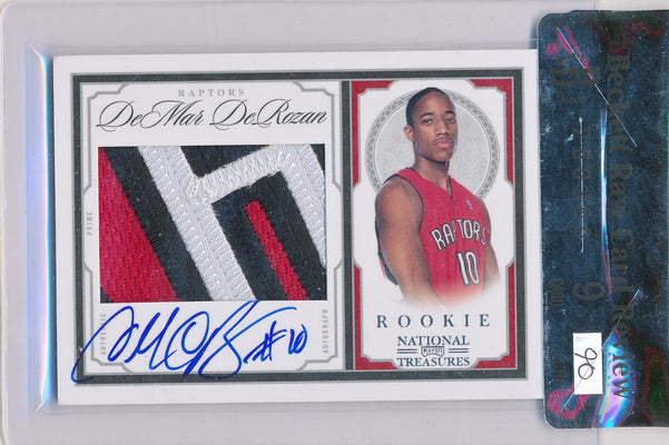 Panini 2009-2010 National Treasures Century Silver #208 Demas Derozan 71/99 / Auto Grade 9