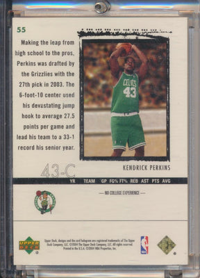 Upper Deck 2003-2004 Exquisite Collection Gold Rookie #55 Kendrick Perkins 6/25