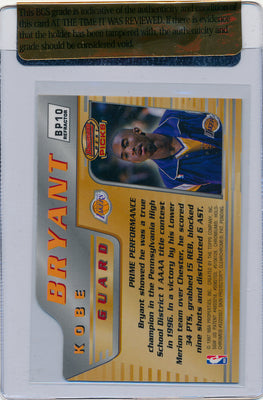 Topps 1997 Bowman's Best Picks Refractor #BP10 Kobe Bryant