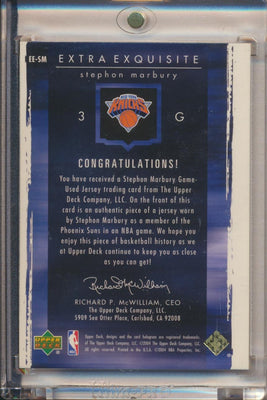 Upper Deck 2003-2004 Exquisite Collection Extra Exquisite Jumbo Patch #EE-SM Stephon Marbury 14/75