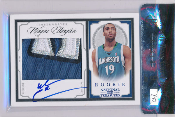 Panini 2009-2010 National Treasures Century Platinum #226 Wayne Ellington 4/5 / Auto Grade 10