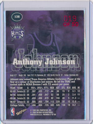 SkyBox 1997-1998 Premium Star Rubies #126 Anthony Johnson 19/50