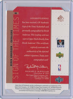 Upper Deck 1998-1999 SP Authentic Sign Of The Times #DA Derek Anderson