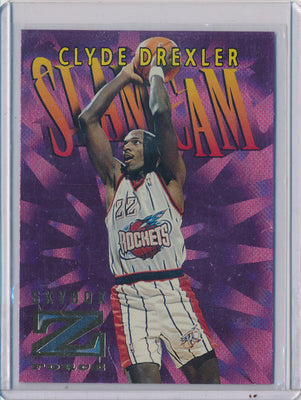 SkyBox 1996-1997 Z-Force Slam Cam #SC1 Clyde Drexler