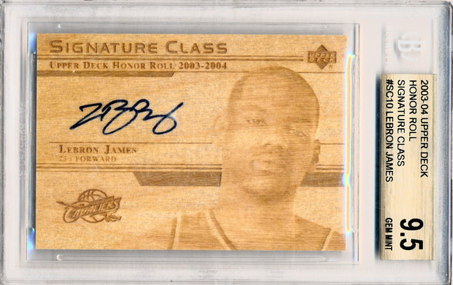 Upper Deck 2003-2004 Honor Roll Signature Class #SC10 Lebron James  / BGS Grade 9.5 / Auto Grade 10