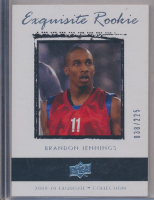 Upper Deck 2009-2010 Exquisite Collection Rookie #47 Brandon Jennings 38/225