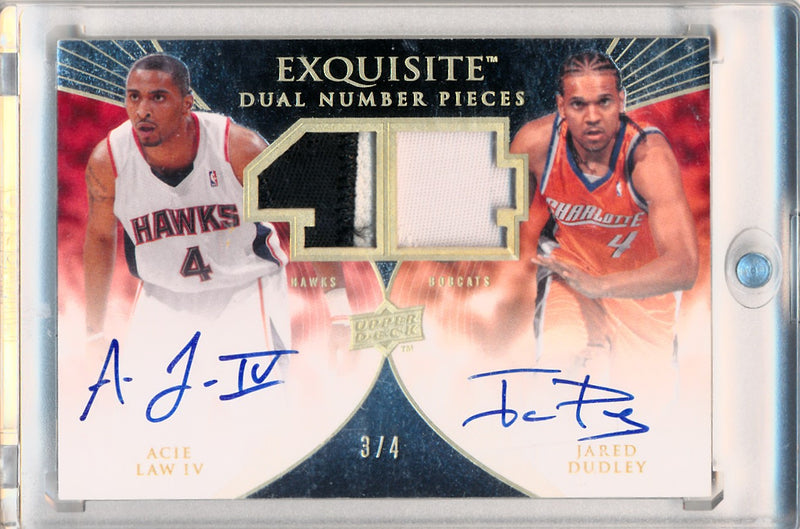Upper Deck 2007-08 Exquisite Collection Exquisite Dual Number Pieces #EDN-LD Acie Law IV/Jared Dudley 3/4
