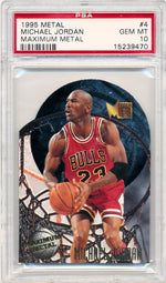 Fleer 1995 Metal Maximum Metal #4 Michael Jordan 4/10 / PSA Grade 10