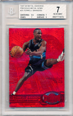 Skybox 1997-1998 Metal Universe Precious Metal Gems #25 Terrell Brandon 12/100 / BGS Grade 7