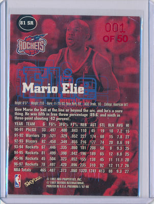 SkyBox 1997-1998 Premium Star Rubies #81SR Mario Elie 1/50