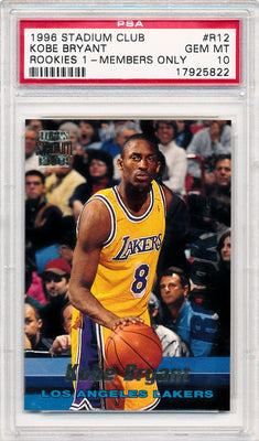 Topps 1996 Stadium Club Rookies 1 - Members Only #R12 Kobe Bryant  / PSA Grade 10