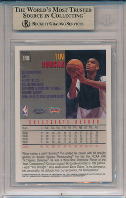 Topps 1997-1998 Chrome Refractors #115 Tim Duncan  / BGS Grade 9.5