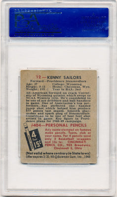 Topps Bowman 1948   #12 Kenny Sailors   / PSA Grade 4 / Auto Grade None