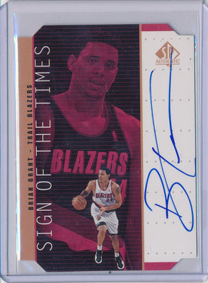 Upper Deck 1998-1999 SP Authentic Sign Of The Times #BG Brian Grant
